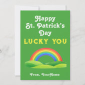 Happy St. Patrick's Day Rainbow Greeting Card Kaart (Voorkant)
