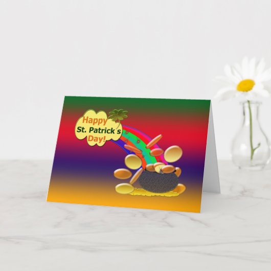 Happy St. Patrick's Day Rainbow Kaart (Kleine Plant)