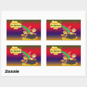 Happy St. Patrick's Day Rainbow Rechthoekige Sticker (Vel)