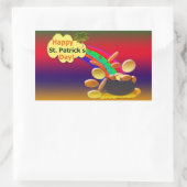 Happy St. Patrick's Day Rainbow Rechthoekige Sticker (Tas)