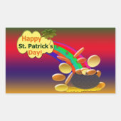Happy St. Patrick's Day Rainbow Rechthoekige Sticker (Voorkant)