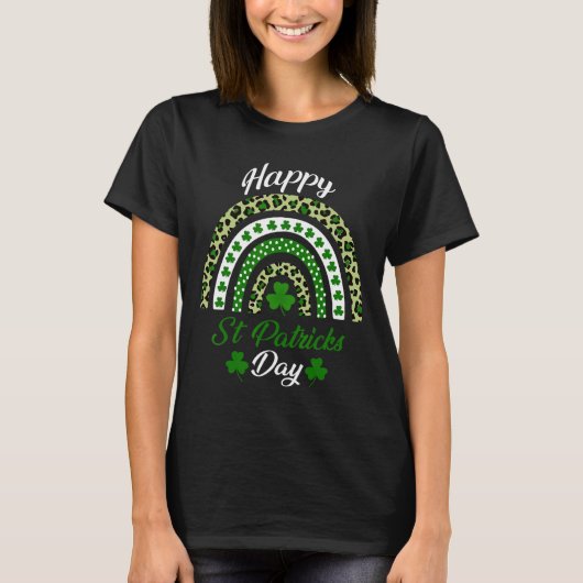 Happy St Patricks Day Rainbow St Patricks Day Luck T-shirt (Voorkant)