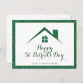 Happy St. Patrick's Day Real Estate House Briefkaart (Voorkant / Achterkant)