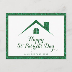 Happy St. Patrick's Day Real Estate House Briefkaart