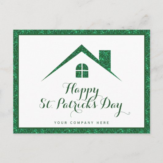 Happy St. Patrick's Day Real Estate House Briefkaart (Voorkant)