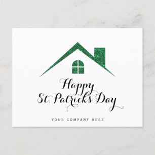 Happy St. Patrick's Day Real Estate House Briefkaart