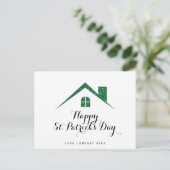 Happy St. Patrick's Day Real Estate House Briefkaart (Staand voorkant)