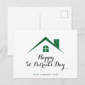 Happy St. Patrick's Day Real Estate House Briefkaart (Voorkant / Achterkant)