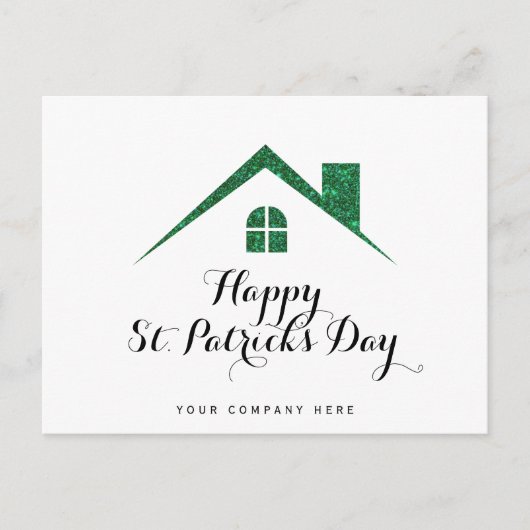 Happy St. Patrick's Day Real Estate House Briefkaart (Voorkant)