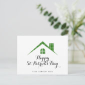 Happy St. Patrick's Day Real Estate House Briefkaart (Staand voorkant)