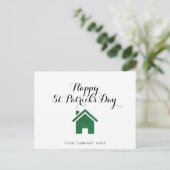 Happy St. Patrick's Day Realty House Briefkaart (Staand voorkant)