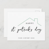 Happy St. Patrick's Day Realty House Briefkaart (Voorkant / Achterkant)
