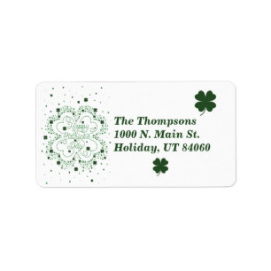 Happy St. Patrick's Day Return Mailing Labels