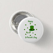 Happy St Patrick's Day Ronde Button 3,2 Cm (Voorkant /achterkant)