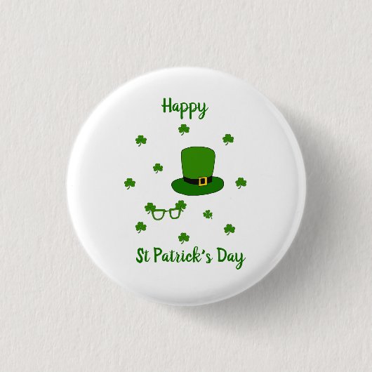 Happy St Patrick's Day Ronde Button 3,2 Cm (Voorkant)