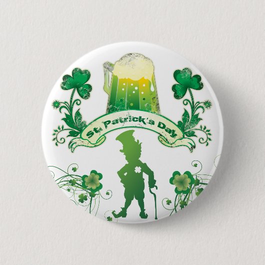 Happy St. Patrick's Day Ronde Button 5,7 Cm (Voorkant)