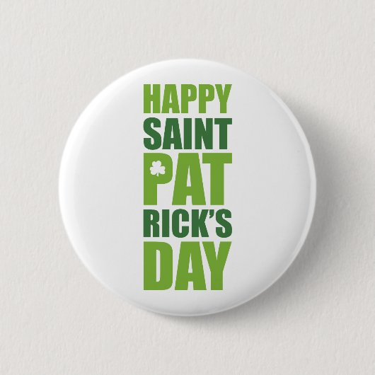 Happy St. Patrick's Day Ronde Button 5,7 Cm (Voorkant)