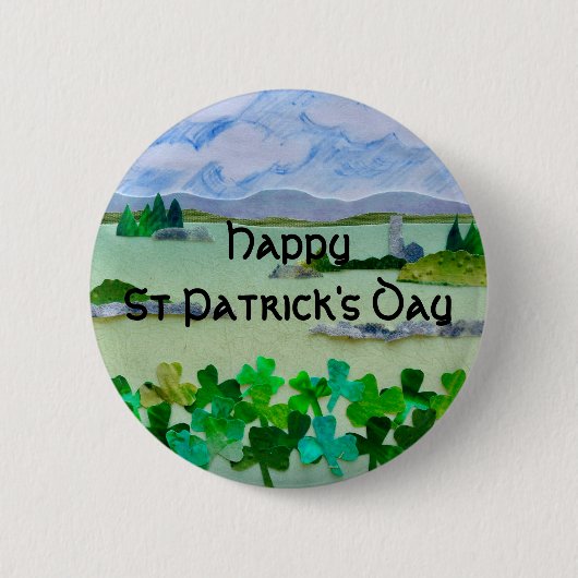 Happy St Patrick's Day Ronde Button 5,7 Cm (Voorkant)