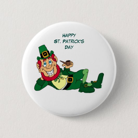 Happy St. Patrick's Day Ronde Button 5,7 Cm (Voorkant)