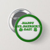 HAPPY ST PATRICKS DAY RONDE BUTTON 5,7 CM (Voorkant /achterkant)