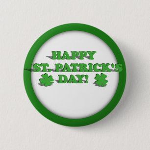 HAPPY ST PATRICKS DAY RONDE BUTTON 5,7 CM