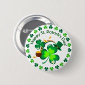 Happy St. Patrick's Day Ronde Button 5,7 Cm (Voorkant /achterkant)