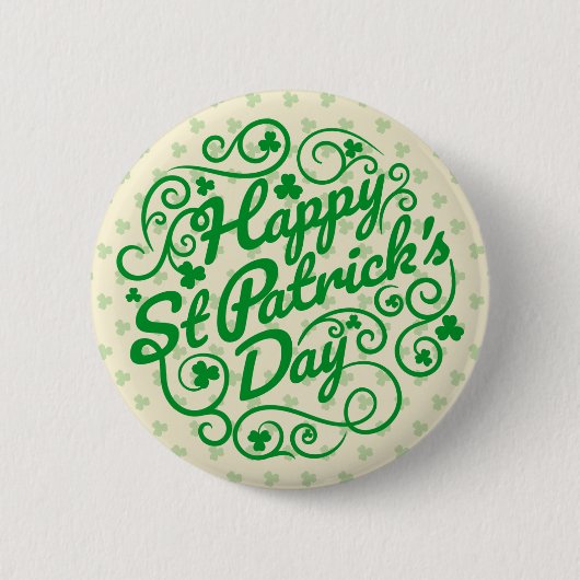 Happy St. Patrick's Day Ronde Button 5,7 Cm (Voorkant)