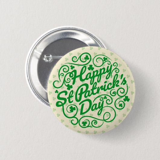 Happy St. Patrick's Day Ronde Button 5,7 Cm (Voorkant /achterkant)