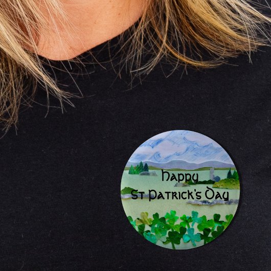 Happy St Patrick's Day Ronde Button 5,7 Cm
