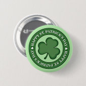 Happy St. Patricks Day Ronde Button 5,7 Cm (Voorkant /achterkant)