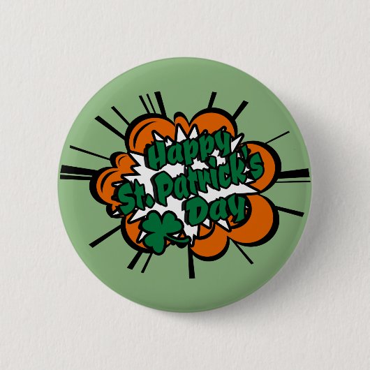 Happy St. Patrick's Day Ronde Button 5,7 Cm (Voorkant)