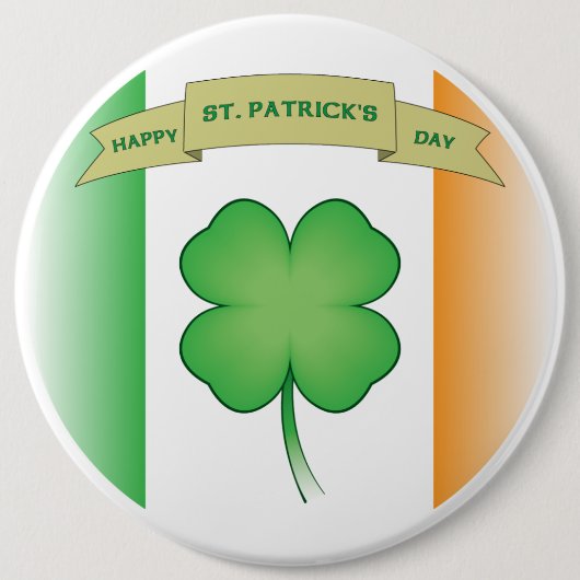 Happy St. Patrick's Day Ronde Button 6,0 Cm (Voorkant)