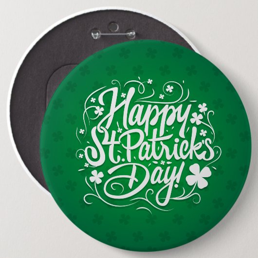Happy St. Patrick's Day Ronde Button 6,0 Cm (Voorkant /achterkant)