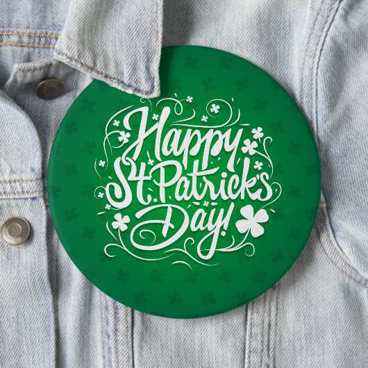 Happy St. Patrick's Day Ronde Button 6,0 Cm (In situ)