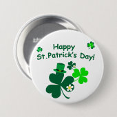 Happy St. Patrick's Day Ronde Button 7,6 Cm (Voorkant /achterkant)