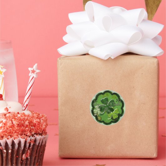 Happy St. Patrick's Day Ronde Sticker (Feest)