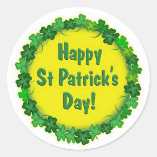 Happy St Patrick's Day Ronde Sticker