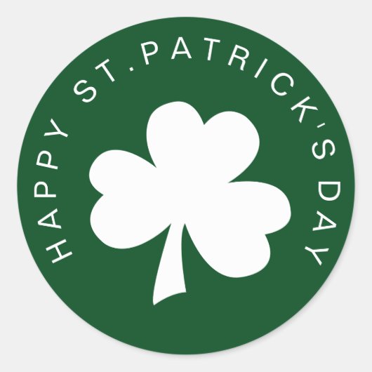 Happy St. Patrick's Day Ronde Sticker (Voorkant)