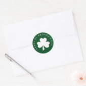 Happy St. Patrick's Day Ronde Sticker (Envelop)