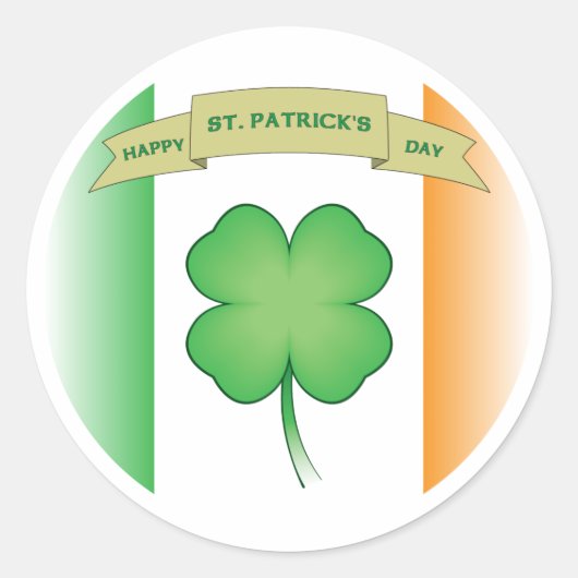 Happy St. Patrick's Day Ronde Sticker (Voorkant)