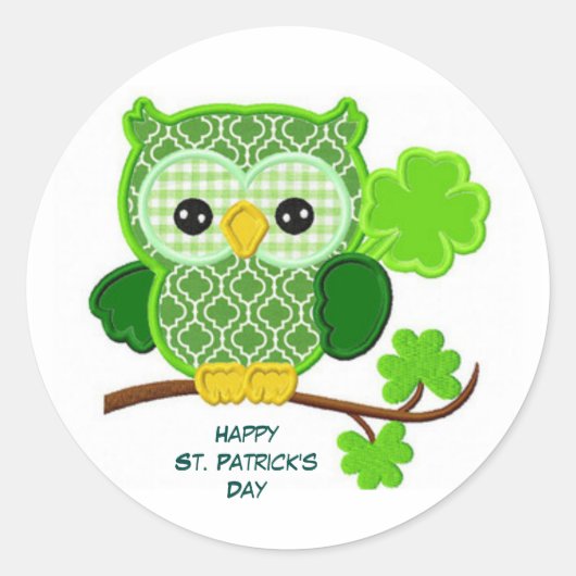 Happy St. Patrick's Day Ronde Sticker (Voorkant)