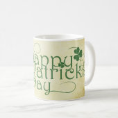 Happy St. Patrick's Day Rustic Koffiemok (Voorkant rechts)