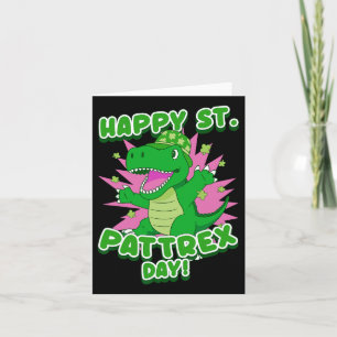 Happy St. Patrick's Day Saint Paddy Day Dinosaur L Kaart