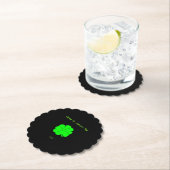 Happy St. Patrick's Day Scalloped Rond Onderzetter (Insitu)