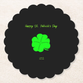 Happy St. Patrick's Day Scalloped Rond Onderzetter