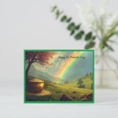 Happy St. Patrick's Day scene Feestdagenkaart (Staand voorkant)