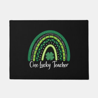 Happy St Patricks Day Schattige Een Gelukkig Leraa Deurmat