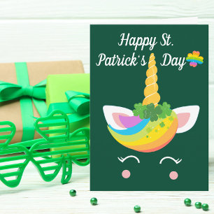 Happy St. Patricks Day Schattigee Eenhoorn Kaart