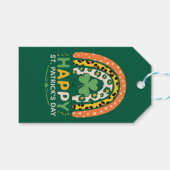 Happy St Patrick's Day Schattigee regenboog luipaa Cadeaulabel (Voorkant (Horizontaal))