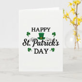 Happy St Patricks Day Script Card Kaart (Gele Bloem)